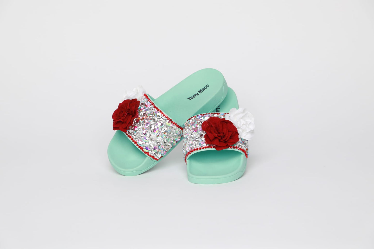 Terry Macc Garden Slides – Mint Bloom