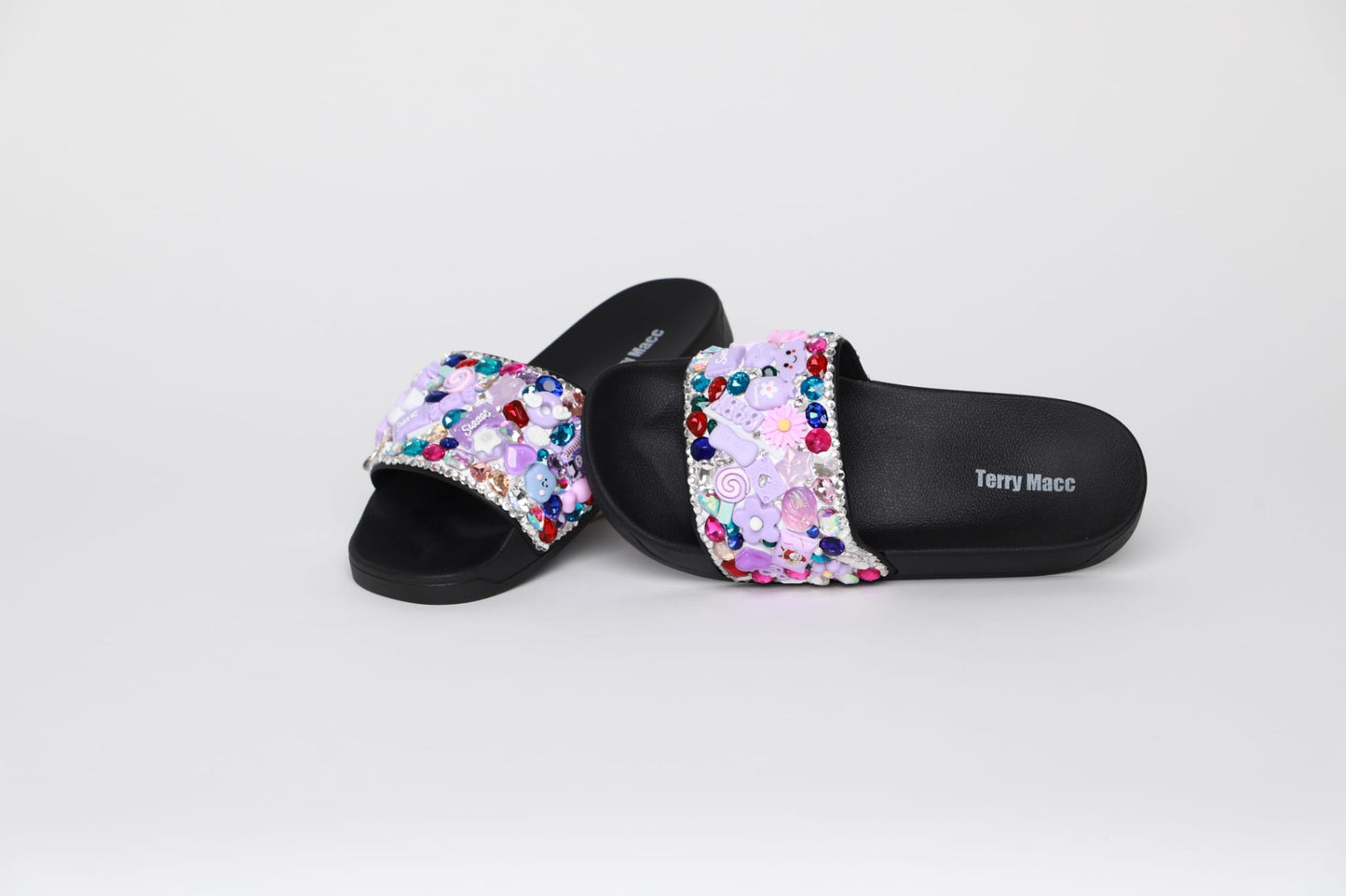Terry Macc Crystal Garden Slides – Midnight Magic Bloom