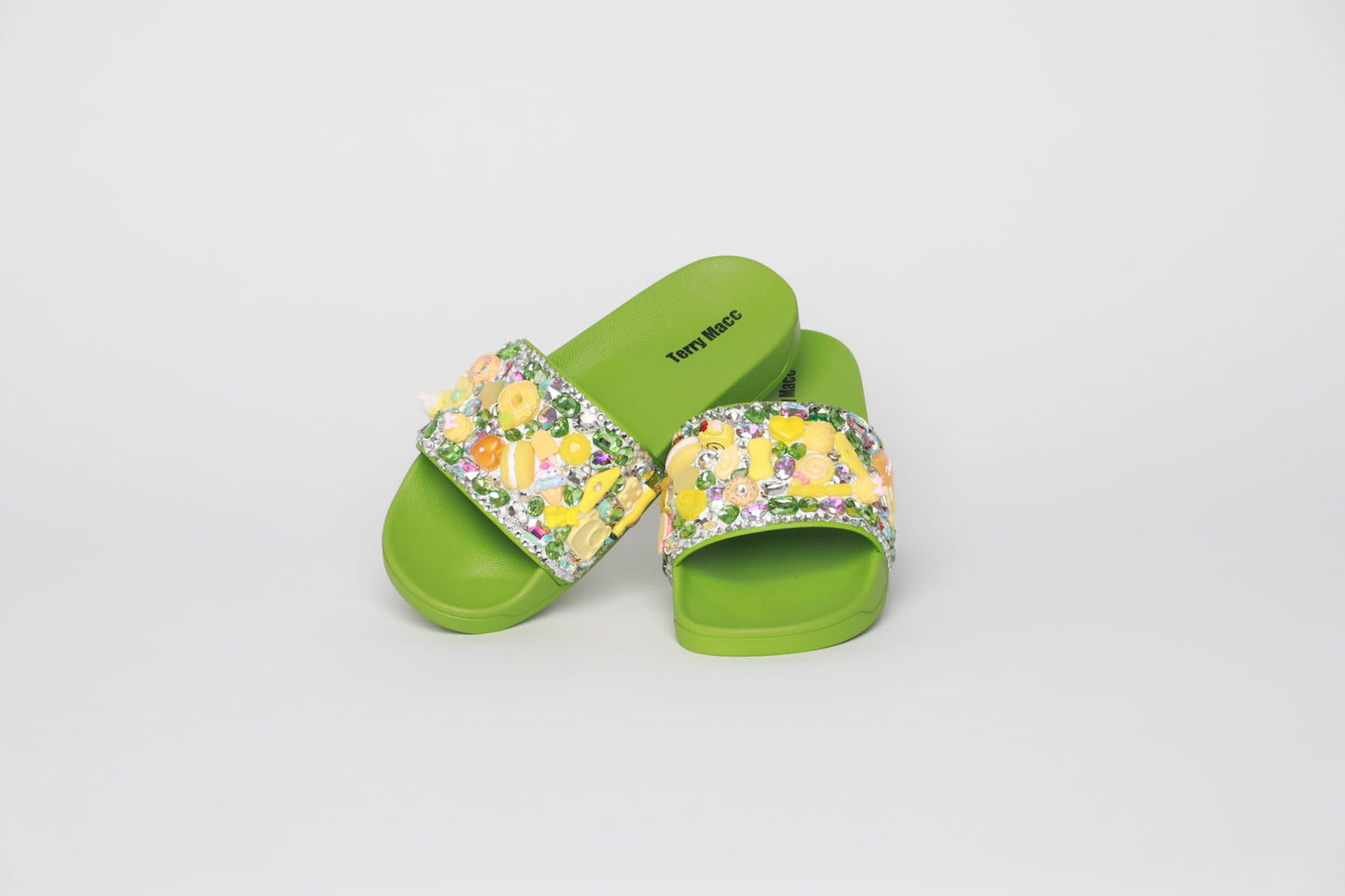 Terry Macc Crystal Garden Slides – Lemon Pop