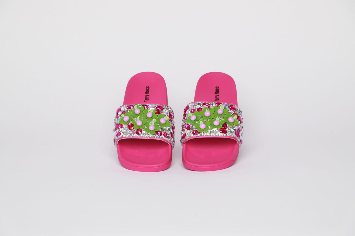 Terry Macc Garden Bloom Slides – Pink Pop Edition