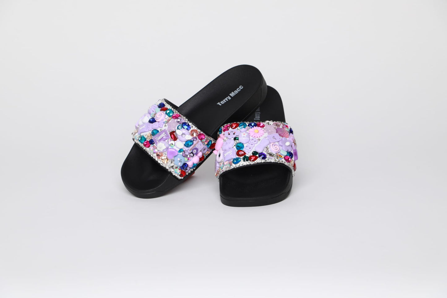 Terry Macc Crystal Garden Slides – Midnight Magic Bloom