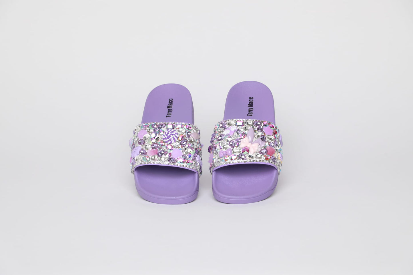 Terry Macc Crystal Bloom Slides – Purple Dream
