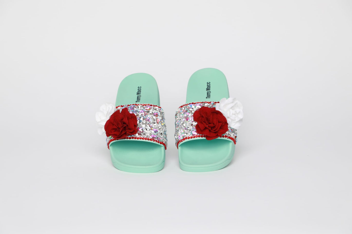 Terry Macc Garden Slides – Mint Bloom