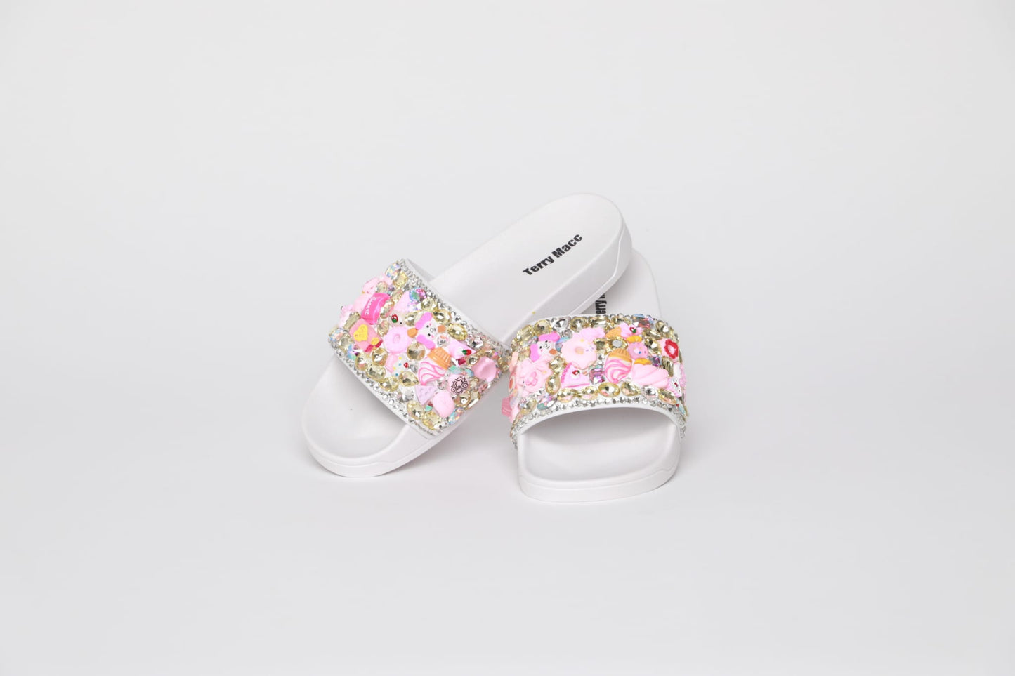 Terry Macc Crystal Garden Slides – Sweetheart Blush
