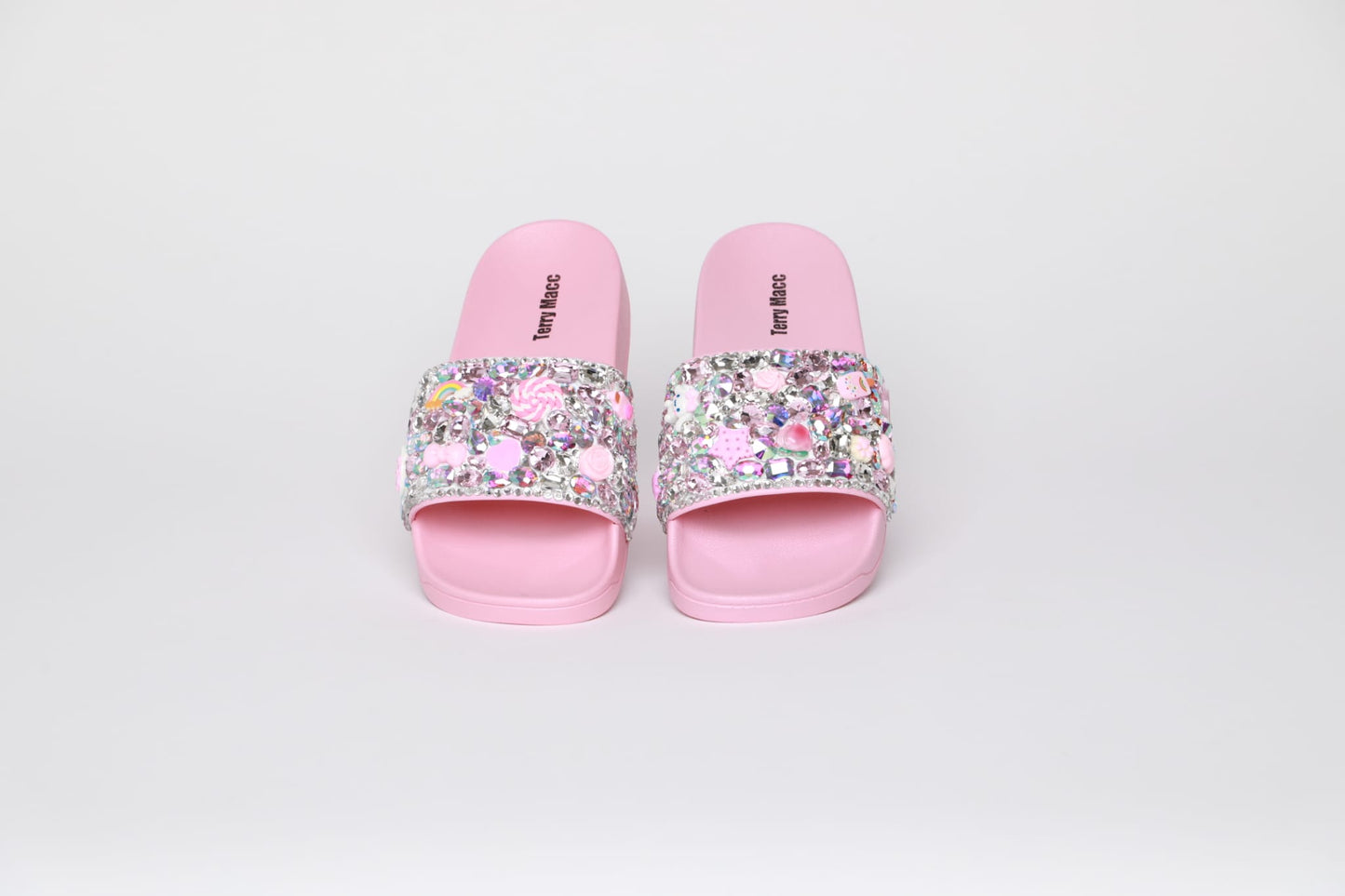 Terry Macc Crystal Garden Slides – Cotton Candy Bloom
