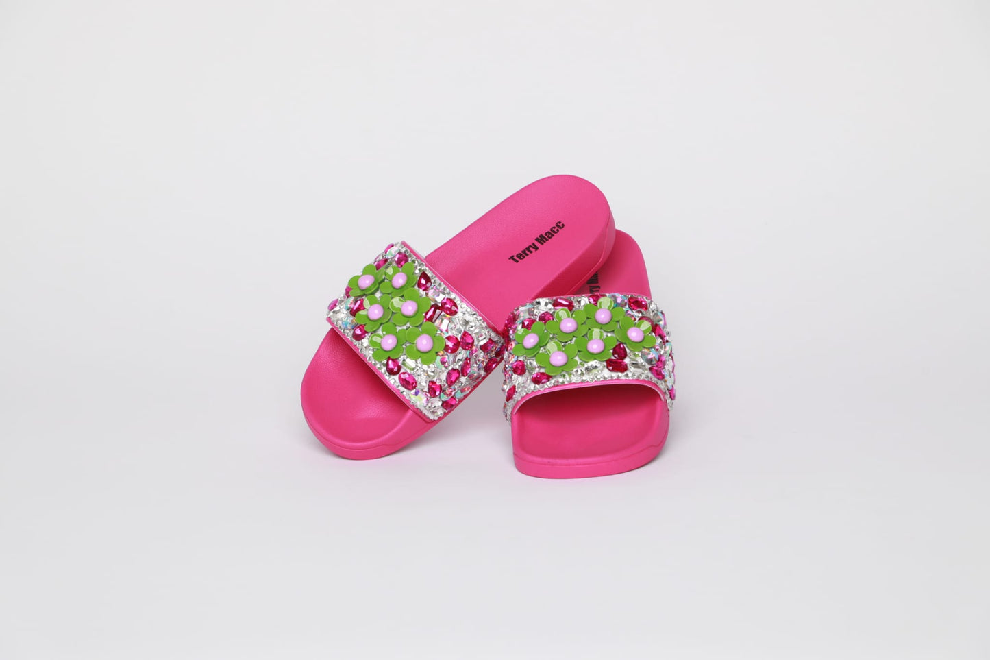 Terry Macc Garden Bloom Slides – Pink Pop Edition