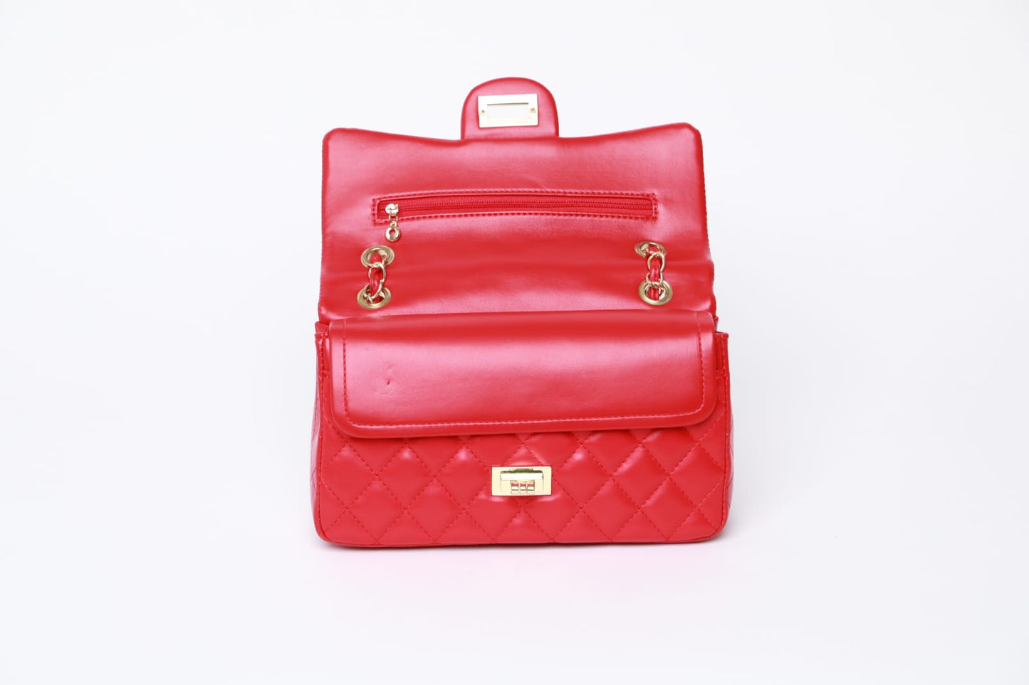 Terry Macc Crystaled Designer Bag- Red