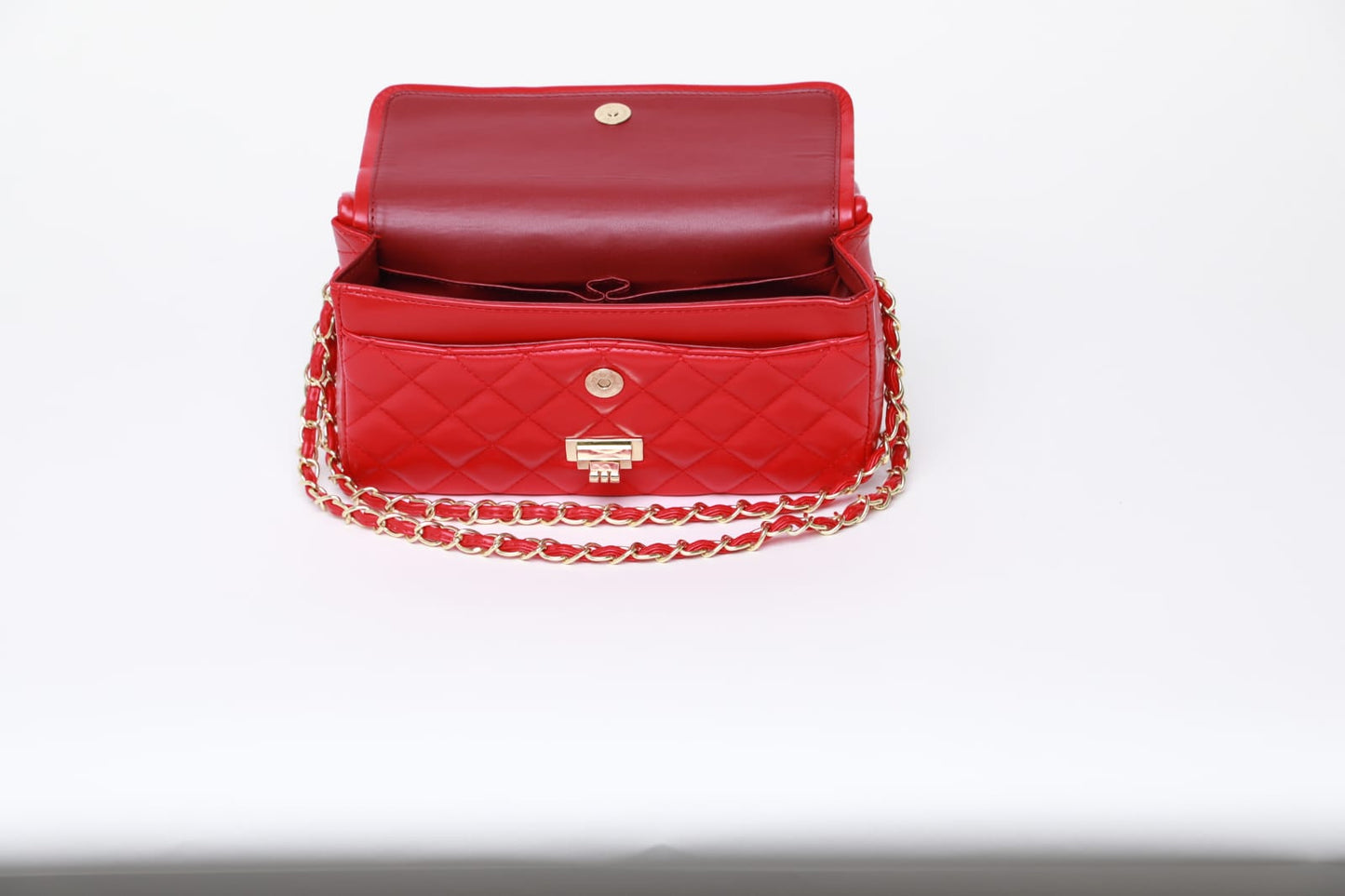 Terry Macc Crystaled Designer Bag- Red