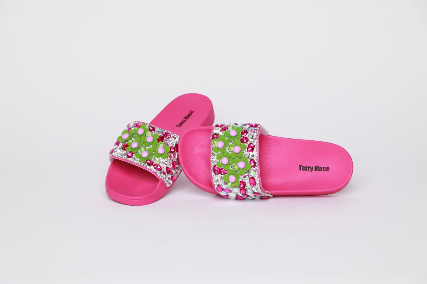 Terry Macc Garden Bloom Slides – Pink Pop Edition