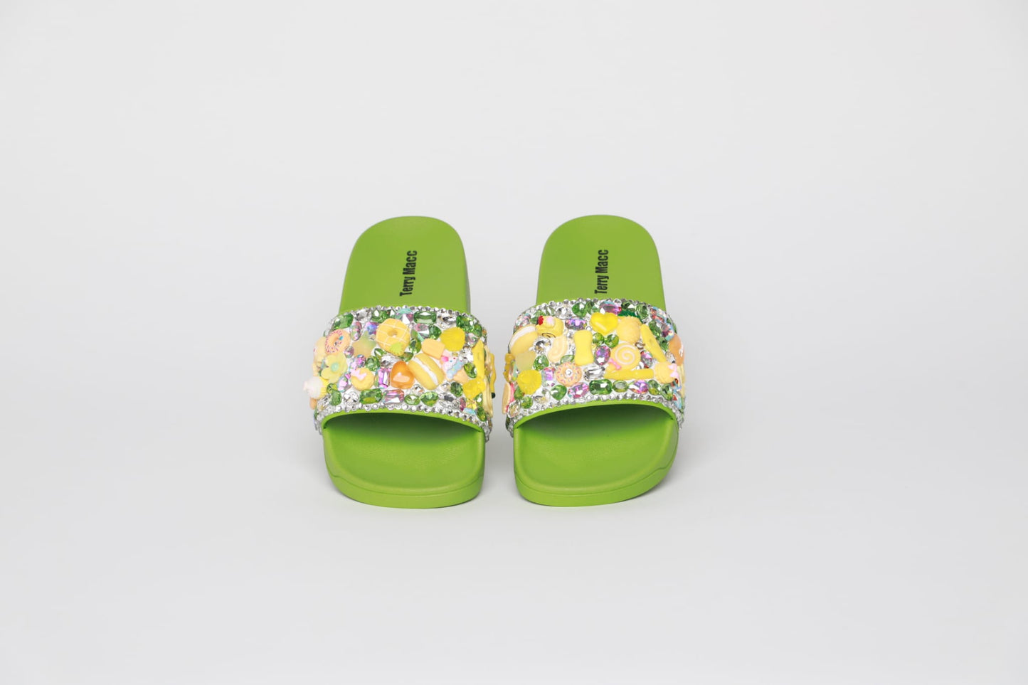 Terry Macc Crystal Garden Slides – Lemon Pop