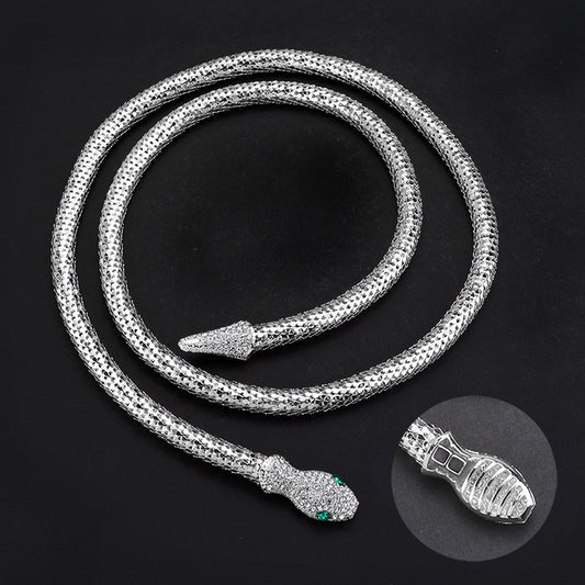 Crystal Embellished Snake Collar Magnetic Necklace